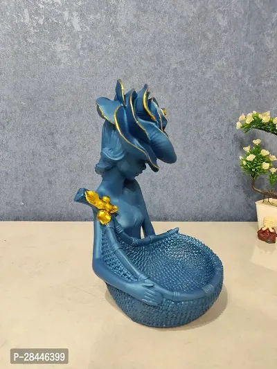 Beautiful Resin Lady with Basket Showpiece-thumb2