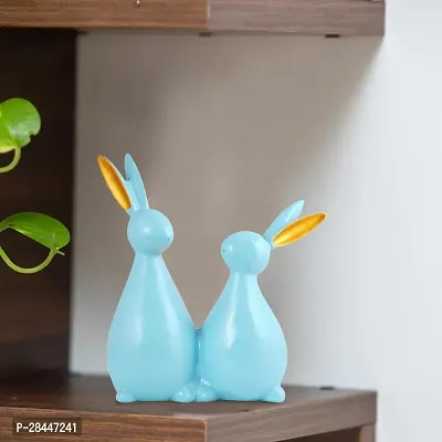 Rabbit Cute Pair Statue for Home Decor Showpiece | Kids Room Decorative Showpiece