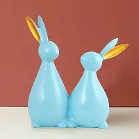 Rabbit Cute Pair Statue for Home Decor Showpiece | Kids Room Decorative Showpiece-thumb1