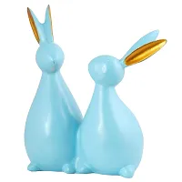 Rabbit Cute Pair Statue for Home Decor Showpiece | Kids Room Decorative Showpiece-thumb2