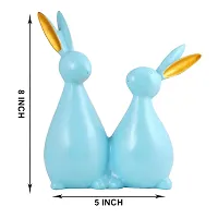 Rabbit Cute Pair Statue for Home Decor Showpiece | Kids Room Decorative Showpiece-thumb3