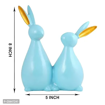 Rabbit Cute Pair Statue for Home Decor Showpiece | Kids Room Decorative Showpiece-thumb4