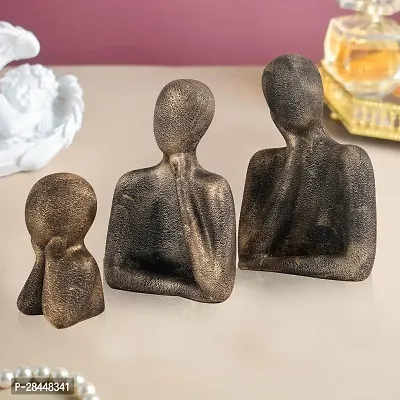 Resin Family Home Decor showpiece (Golden) II 3 pcs for home decor-thumb2