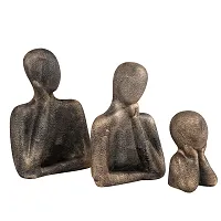 Resin Family Home Decor showpiece (Golden) II 3 pcs for home decor-thumb2