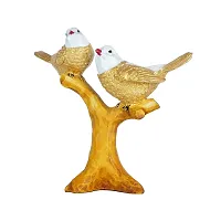 Beautiful Resin 2 Birds Sitting On Tree Branch Figurine-thumb3