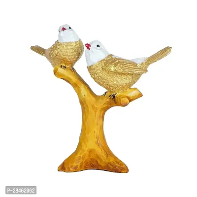 Beautiful Resin 2 Birds Sitting On Tree Branch Figurine-thumb4