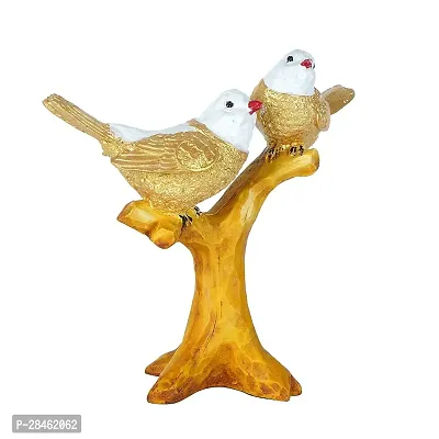 Beautiful Resin 2 Birds Sitting On Tree Branch Figurine-thumb2