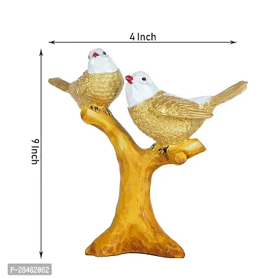 Beautiful Resin 2 Birds Sitting On Tree Branch Figurine-thumb3