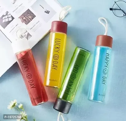 Useful Mix Trendy Office Glass Bottles- 500 Ml Each, Pack Of 2, Random Color