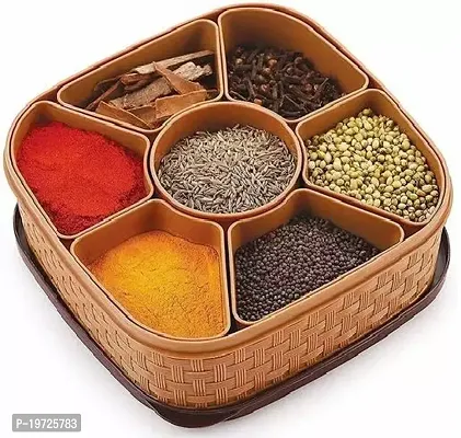 Useful Plastic Spices Box With Separate Seven Removable Cups