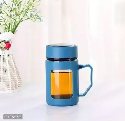 Useful Glass Tea Cup Large Capacity Borosilicate Glass Heat Resistant Mug With Filter Handle Infuser Office Water Cup