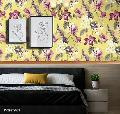 WALL TRUST 1000 CM X 45 CM YELLOW LINEN SELF ADHESIVE WALLPAPER FOR LIVING ROOM BED ROOM KITCHEN HALL PEEL AND STICK VINYL WALLPAPER-45 SQFT APPROX