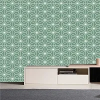 WALL TRUST 1000 CM X 45 CM GREEN RIPPLE SELF ADHESIVE WALLPAPER FOR LIVING ROOM BED ROOM KITCHEN HALL PEEL AND STICK VINYL WALLPAPER-45 SQFT APPROX-thumb1