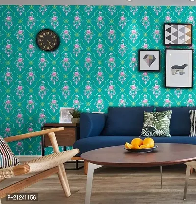 WALL TRUST 1000 CM X 45 CM TABLE MAT GREEN SELF ADHESIVE WALLPAPER FOR LIVING ROOM BED ROOM KITCHEN HALL PEEL AND STICK VINYL WALLPAPER-45 SQFT APPROX