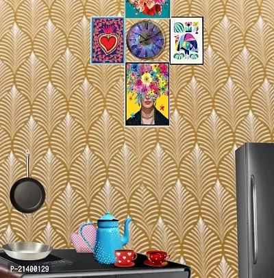 WALL TRUST 1000 CM X 45 CM BROWN LEAVES SELF ADHESIVE WALLPAPER FOR LIVING ROOM BED ROOM KITCHEN HALL PEEL AND STICK VINYL WALLPAPER-45 SQFT APPRO-thumb0