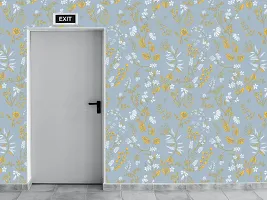 WALL TRUST 1000 CM X45 CM MIXED LEAVES GREY SELF ADHESIVE WALLPAPER FOR LIVING ROOM BED ROOM KITCHEN HALL PEEL AND STICK VINYL WALLPAPER -45 SQFT APPROX-thumb4