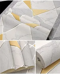 WALL TRUST 2000 x 45 CM MARBLE TRIANGLES SELF ADHESIVE WALLPAPER FOR LIVING ROOM BED ROOM KITCHEN HALL PEEL AND STICK VINYL WALLPAPER-90  SQFT-thumb2