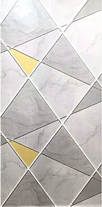 WALL TRUST 2000 x 45 CM MARBLE TRIANGLES SELF ADHESIVE WALLPAPER FOR LIVING ROOM BED ROOM KITCHEN HALL PEEL AND STICK VINYL WALLPAPER-90  SQFT-thumb3