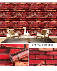 1000CM X 45CM -WALL TRUST[9268] -RED BRICKS- Self Adhesive Wall Paper for Living Room Bed Room Kitchen Hall Peel and Stick Vinyl Wall Paper-45 SQFT-thumb3