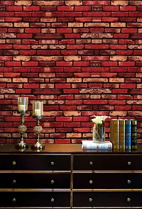 1000CM X 45CM -WALL TRUST[9268] -RED BRICKS- Self Adhesive Wall Paper for Living Room Bed Room Kitchen Hall Peel and Stick Vinyl Wall Paper-45 SQFT-thumb4