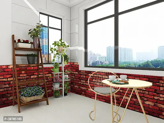 1000CM X 45CM -WALL TRUST[9268] -RED BRICKS- Self Adhesive Wall Paper for Living Room Bed Room Kitchen Hall Peel and Stick Vinyl Wall Paper-45 SQFT-thumb2