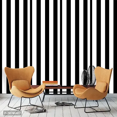 1000CM X 45CM -Wall Trust[9489] -Blackwhite Stripes- Self Adhesive Wall Paper for Living Room Bed Room Kitchen Hall Peel and Stick Vinyl Wall Paper-45 SQFT