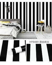 1000CM X 45CM -Wall Trust[9489] -Blackwhite Stripes- Self Adhesive Wall Paper for Living Room Bed Room Kitchen Hall Peel and Stick Vinyl Wall Paper-45 SQFT-thumb4