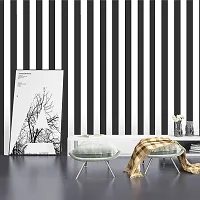 1000CM X 45CM -Wall Trust[9489] -Blackwhite Stripes- Self Adhesive Wall Paper for Living Room Bed Room Kitchen Hall Peel and Stick Vinyl Wall Paper-45 SQFT-thumb1