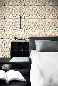 1000CM X 45CM -Wall Trust[9619] -Hexagon Gold- Self Adhesive Wall Paper for Living Room Bed Room Kitchen Hall Peel and Stick Vinyl Wall Paper-45 SQFT-thumb3