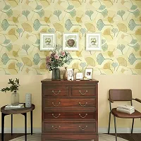 1000CM X 45CM -Wall Trust[9825] -Golden Blue Ginkgo- Self Adhesive Wall Paper for Living Room Bed Room Kitchen Hall Peel and Stick Vinyl Wall Paper-45 SQFT-thumb1