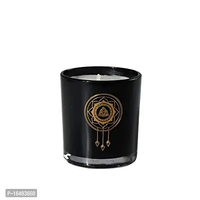MAHONIE Glass Single Wicked Soy Wax Candle (Sparkling Citron and Oak Barrel Vanilla) (M003)-thumb0