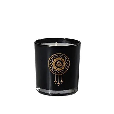 MAHONIE Glass Single Wicked Soy Wax Candle (Sparkling Citron and Oak Barrel Vanilla) (M003)