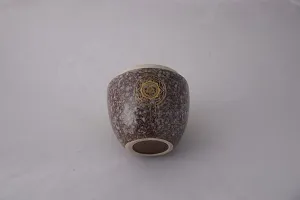 MAHONIE Large Brown Ceramic Soy Wax Candle (Sparkling Citron and Oak Barrel Vanilla) (M034)-thumb4