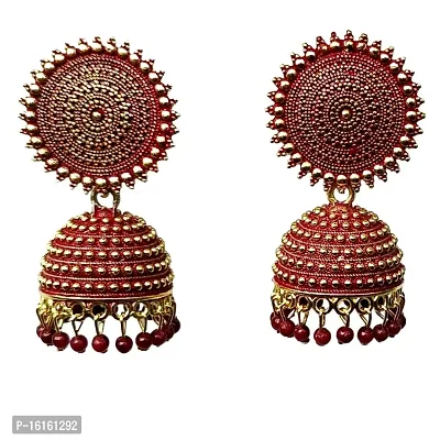 Beautiful Multicoloured Alloy Beads Jhumkas Earrings For Women-thumb0