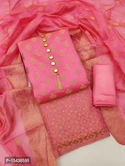 Trendy Banarasi Silk Suit With Dupatta-thumb0