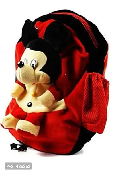 Mickey Mouse Cute Teddy Soft Toy School Bag for Kids-thumb3