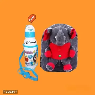 TARA ENTERPRIES Elephant With Free Water Bottle Cute Kids Backpack Toddler Bag Mini Travel Bag for Baby Girl Boy 2-5 Years.