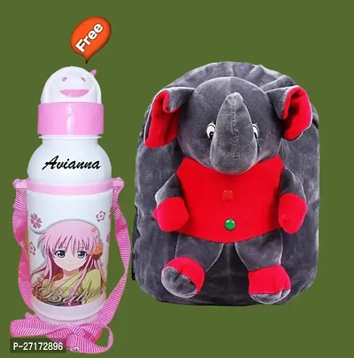 Elephant With Free Water Bottle Cute Kids Backpack Toddler Bag Mini Travel Bag