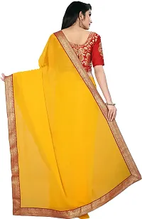 Stylish Fancy Designer Chiffon Saree With Blouse Piece For Women-thumb1