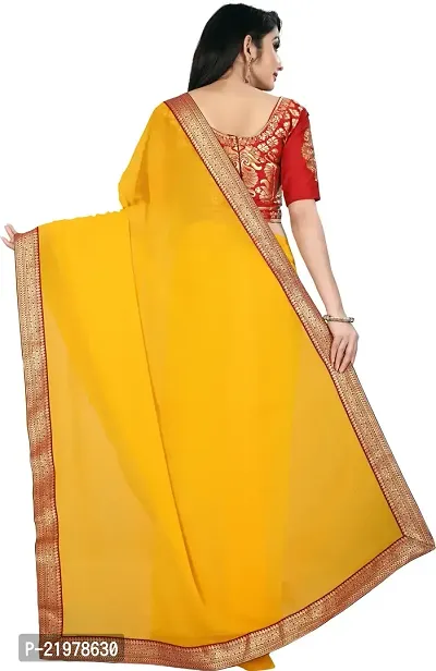 Stylish Fancy Designer Chiffon Saree With Blouse Piece For Women-thumb2