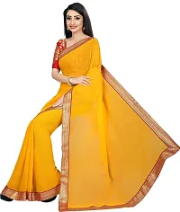 Stylish Fancy Designer Chiffon Saree With Blouse Piece For Women-thumb3