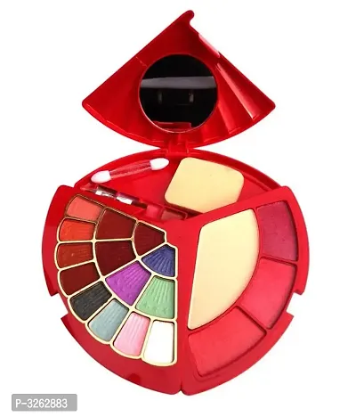 Ads waterproof Makeup kit Blusher+Eye shadow+Compact Powder+ Lip color+ 2 Brushes+ Puff