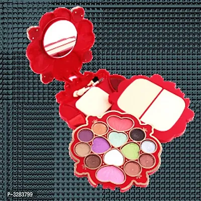 Absolute waterproof Makeup kit Blusher+Eye shadow+Compact Powder+ Lip color+ 2 Brushes+ Puff-thumb0