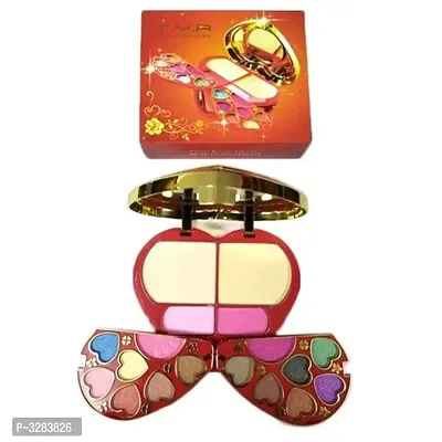 Absolute waterproof Makeup kit Blusher+Eye shadow+Compact Powder+ Lip color+ 2 Brushes+ Puff