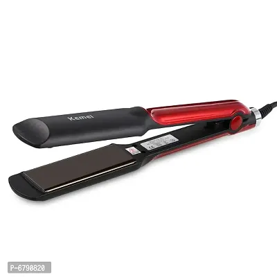 Ceramic Coated Hair Straightener (Black  Red)-thumb0