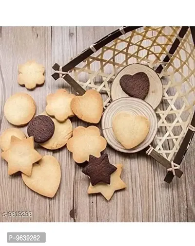 Cookie Cutter Stainless Steel Cookie Cutter with 4 Shape 1 Sizes Heart Round Star and Flower-thumb2