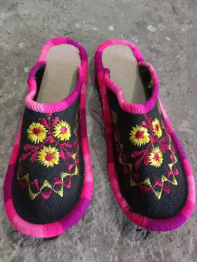 Woolen Self Design Slipons for Girls