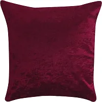 Stylish Fancy Silk Plain Cushions Cover Pack Of 5-thumb3