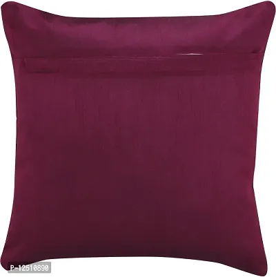 Stylish Fancy Silk Plain Cushions Cover Pack Of 5-thumb5