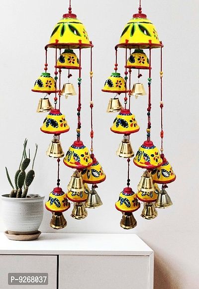 Home Decor wind Chimes Door Hanging Wall Hangings Set of 2(yellow)